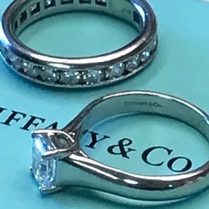 Tiffany engagement ring and wedding band size 8.
